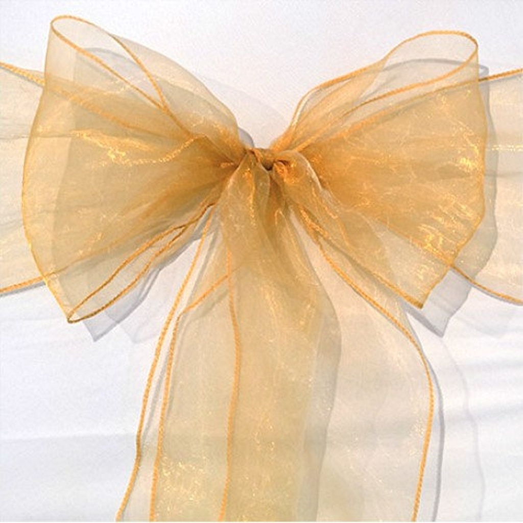 Noeud Organza Or