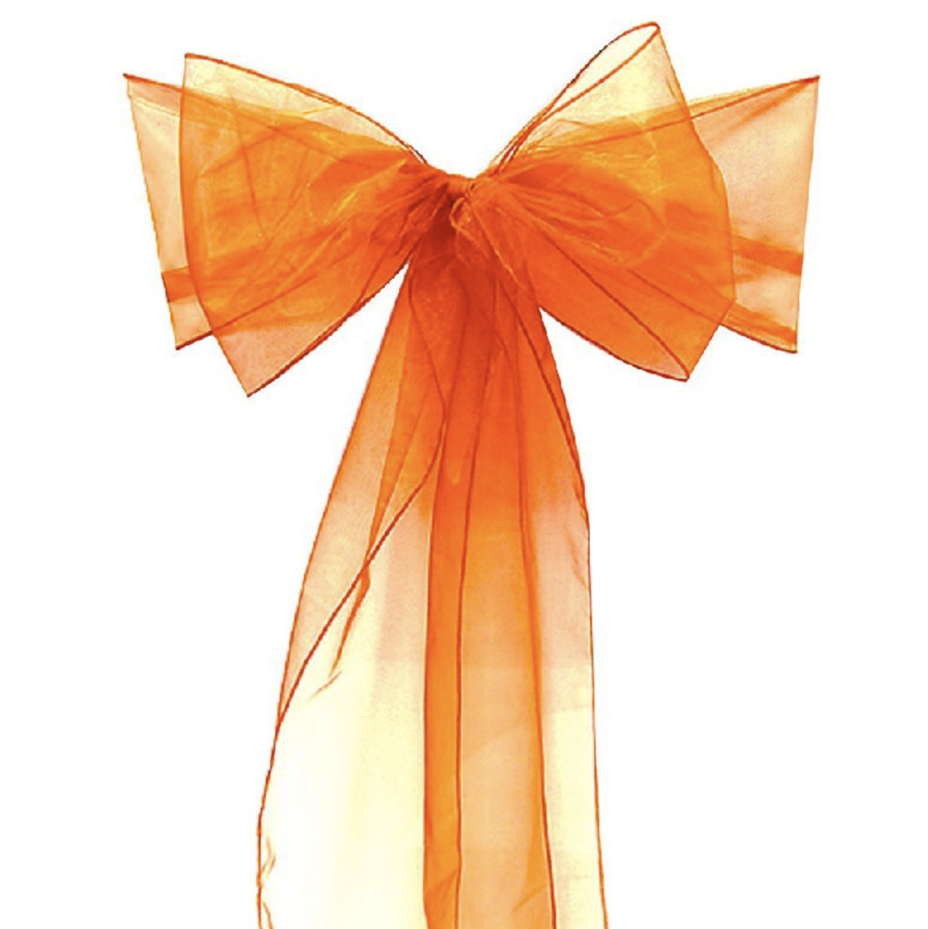 Noeud Organza Orange