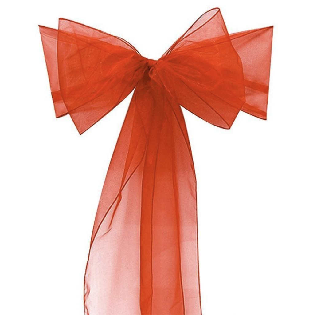 Noeud Organza Rouge