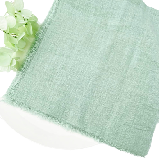 Serviette gaze de coton "Vert Sauje" 30x30 cm